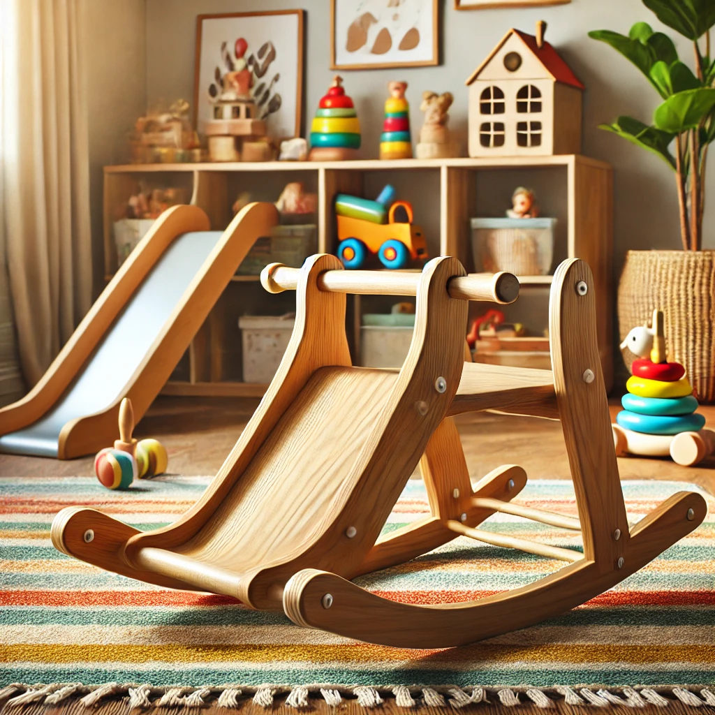 Bujak drewniany ze zjeżdżalnią Radość i rozwój dla Twojego dziecka